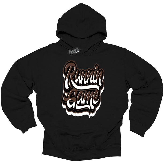 Cool Black Graphic Dope`Star Hoodie with “ Running Game “ print, that perfectly matches Palomino 1s sneakers