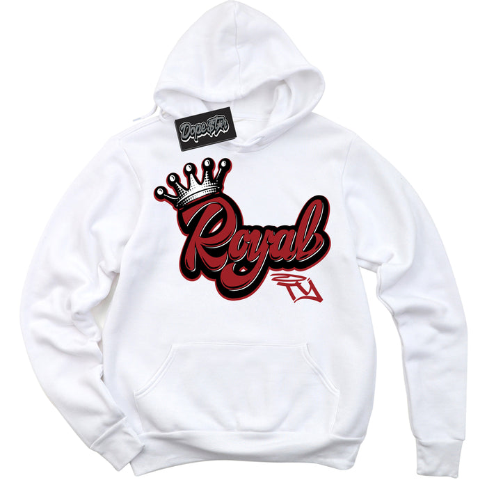 Cool White Hoodie With “ Royalty “  Design That Perfectly Matches Lost And Found 1s Sneakers.