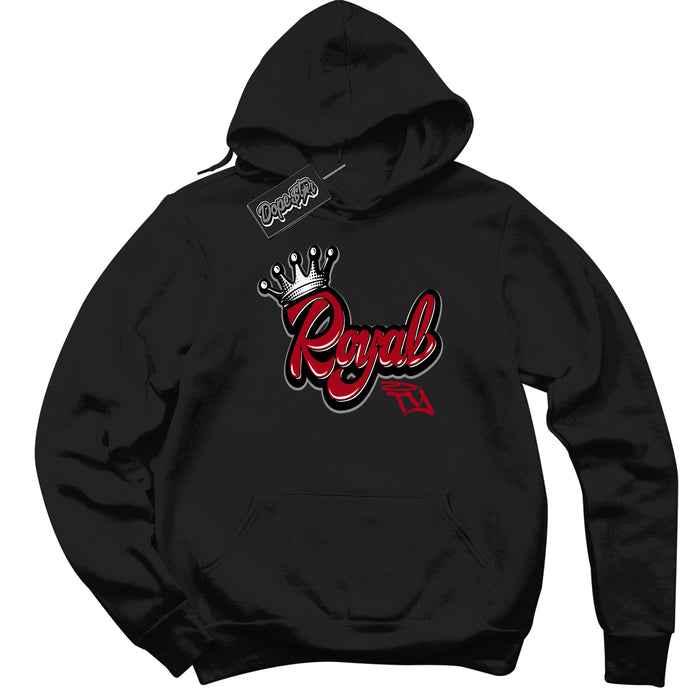 Cool Black Hoodie with “ Royalty ”  design that Perfectly Matches  Bred Reimagined 4s Jordans.