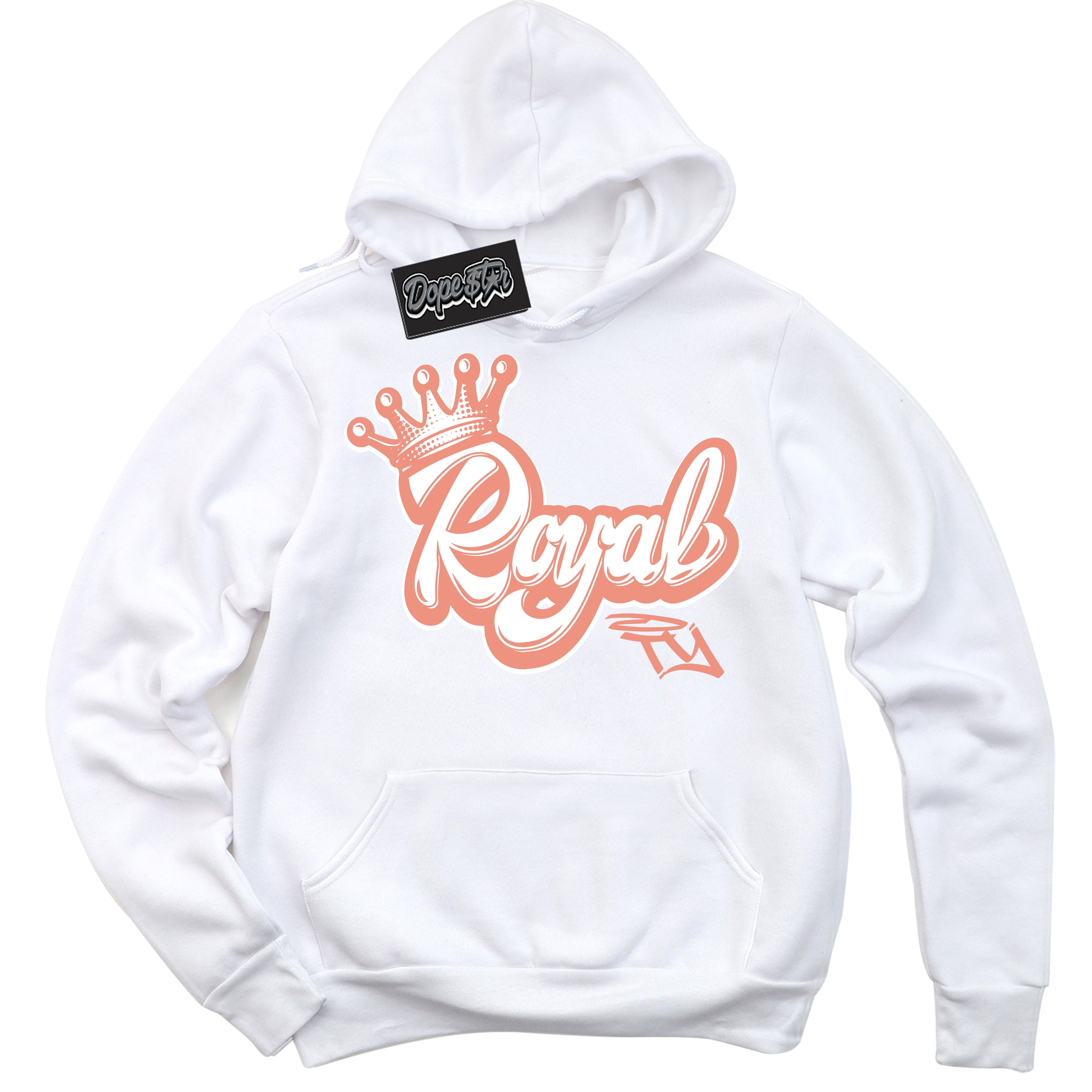 Dunk Low Light Wild Mango 'Royalty' Hoodie – White Streetwear Sweatshirt | Sneaker Matching Hoodie for Dunk Low Light Wild Mango | Urban Fashion for Royalty | Men's & Women's Streetwear Outfit by Sneaker Shirts Outlet.