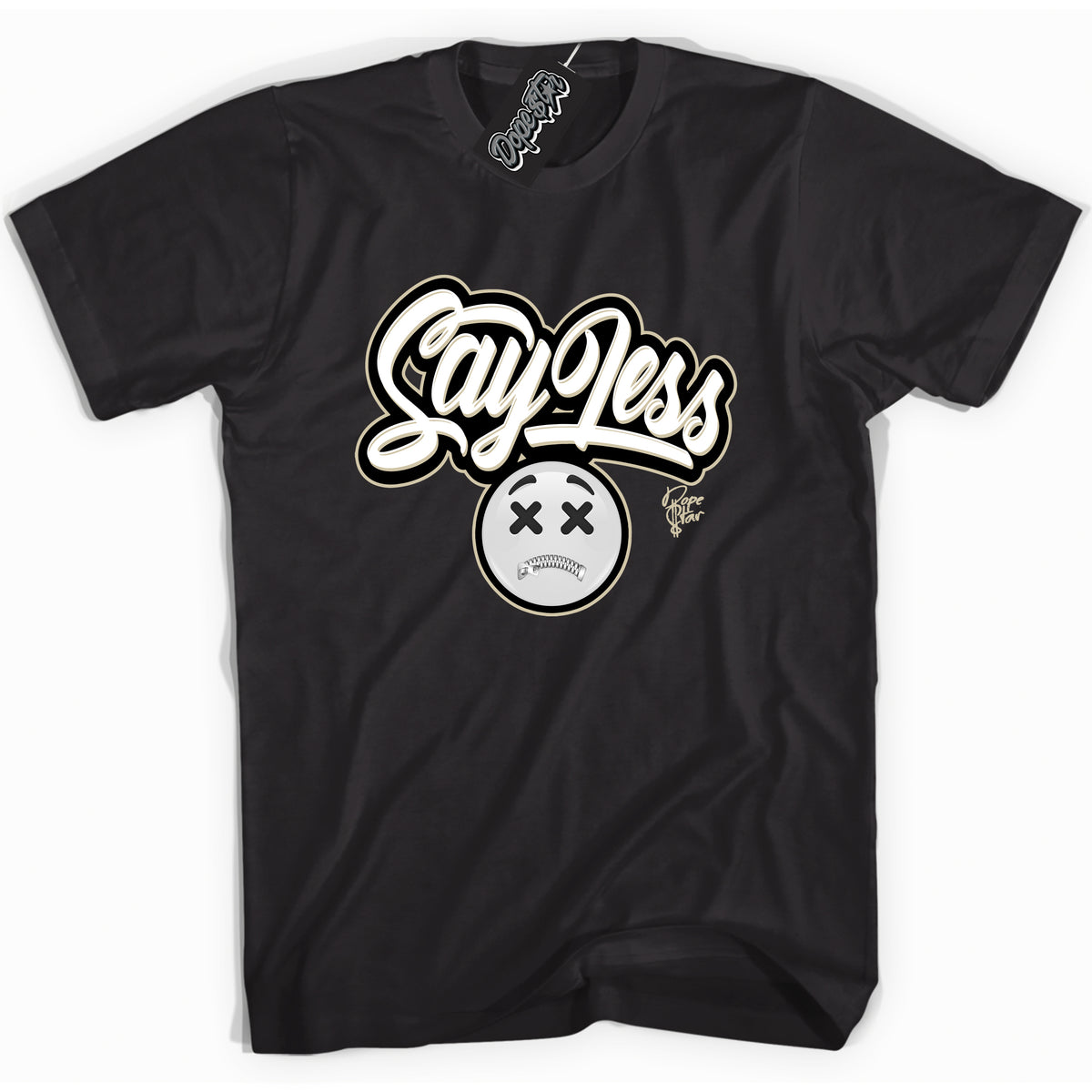 Cool Black Shirt with “ Say Less” design that perfectly matches Gratitude 11s Sneakers.