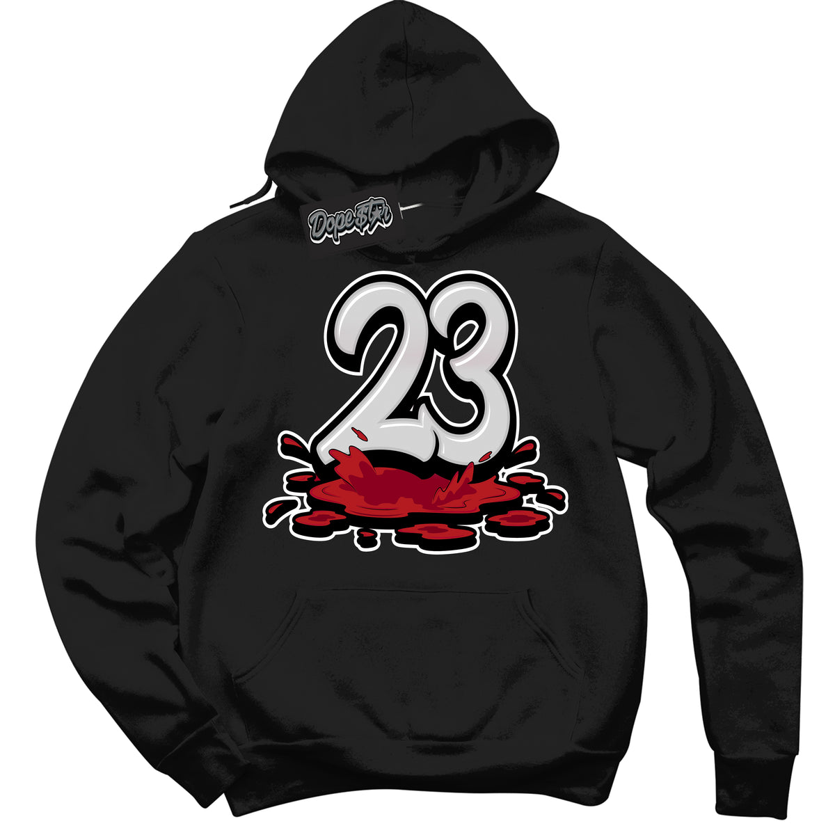 Cool Black Hoodie with “ 23 Melting ”  design that Perfectly Matches Pro J Pack Chicago Dunks.