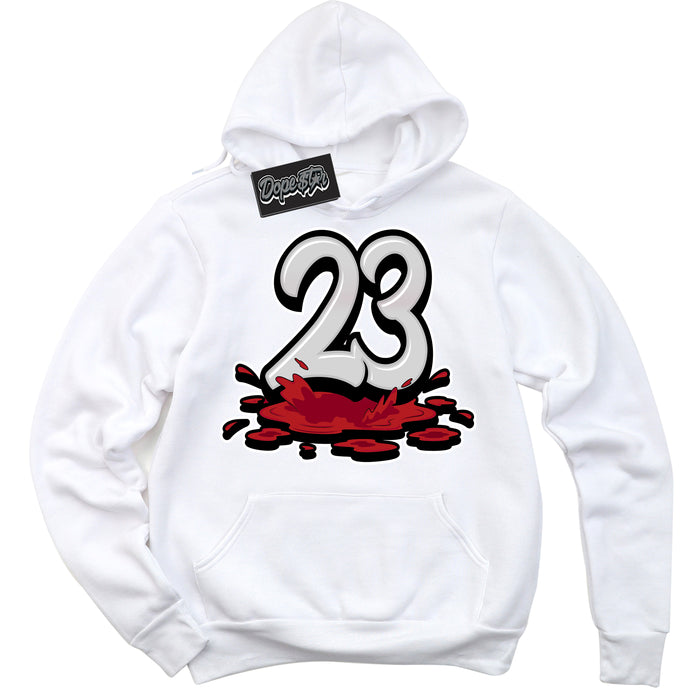 Cool White Hoodie with “ 23 Melting ”  design that Perfectly Matches Pro J Pack Chicago Dunks.