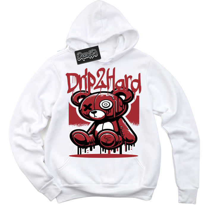 Cool White Hoodie with “ Drip 2 Hard ”  design that Perfectly Matches Pro J Pack Chicago Dunks.