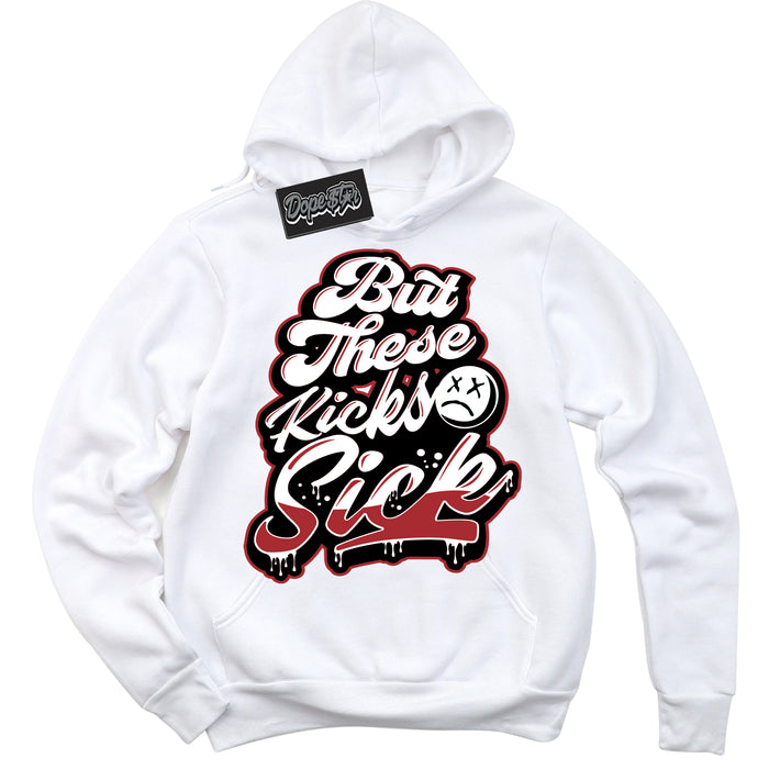 Cool White Hoodie with “ Kick Sick ”  design that Perfectly Matches Pro J Pack Chicago Dunks.