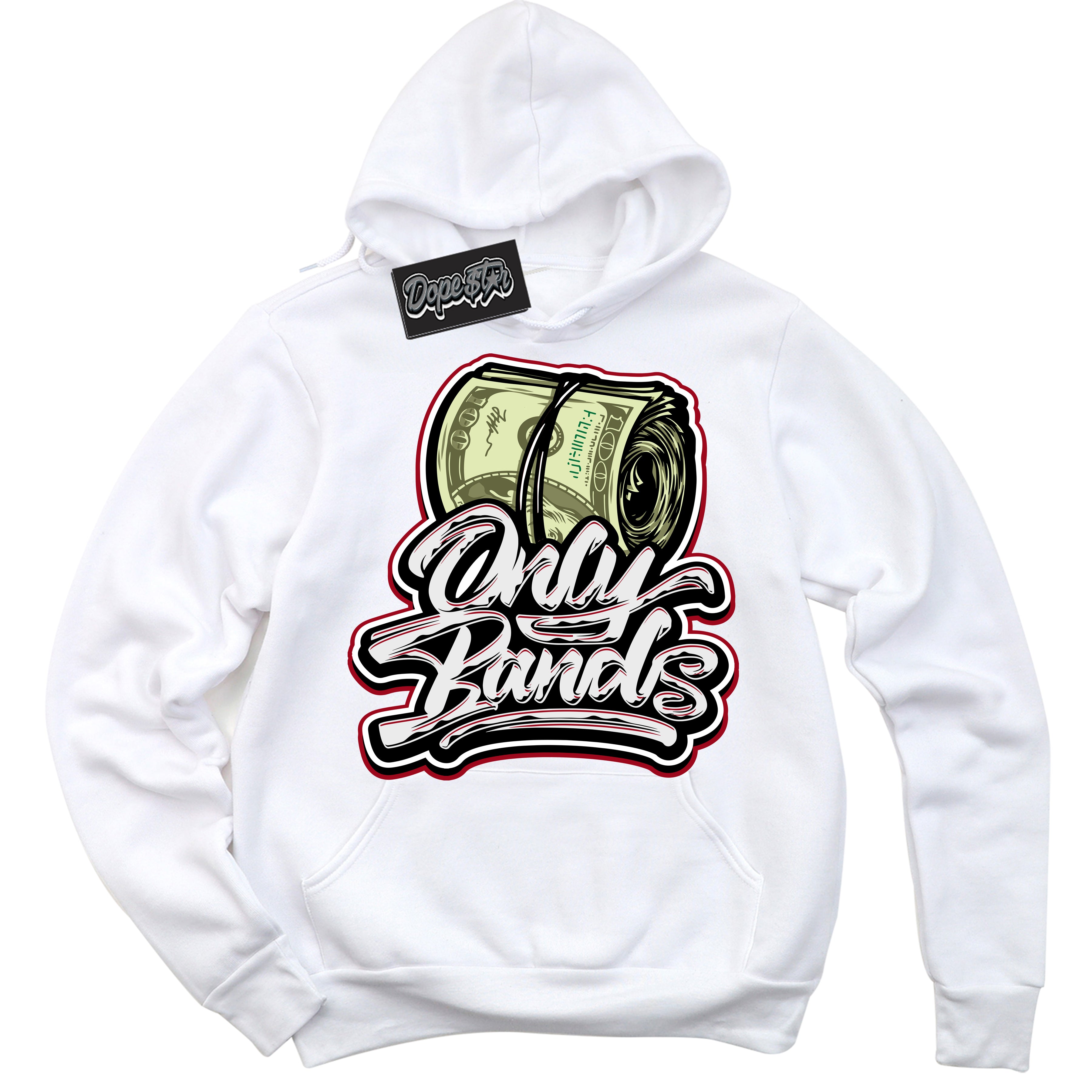 Cool White Hoodie with “ Only Bands ”  design that Perfectly Matches Pro J Pack Chicago Dunks.