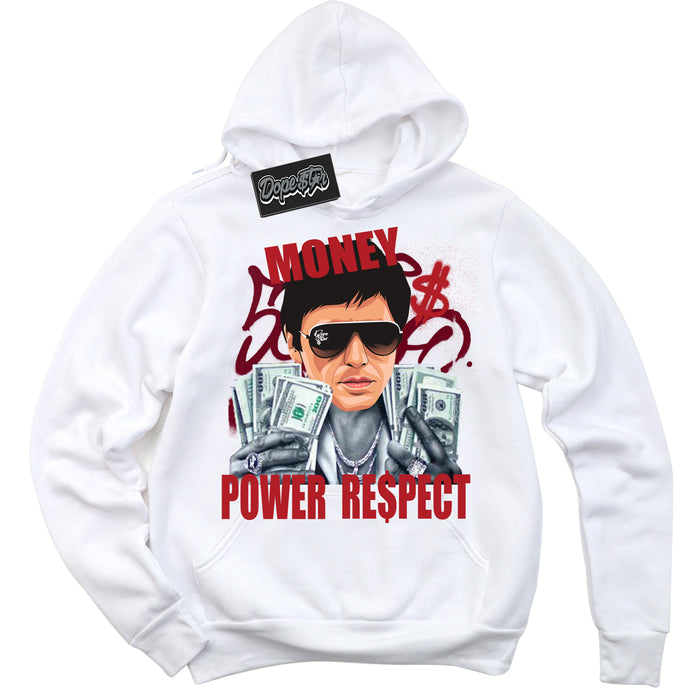 Cool White Hoodie with “ Tony Montana ”  design that Perfectly Matches Pro J Pack Chicago Dunks.