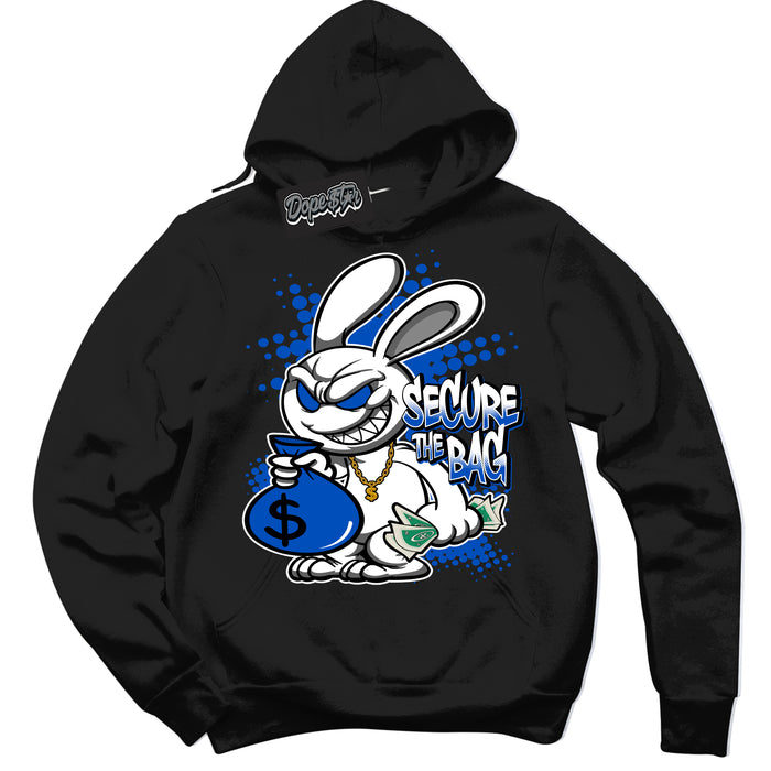 Dunk Low Astronomy Blue 'Secure The Bag' Hoodie – Black Streetwear Sweatshirt | Sneaker Matching Hoodie for Dunk Low Astronomy Blue | Men's & Women's Streetwear Outfit by Sneaker Shirts Outlet.
