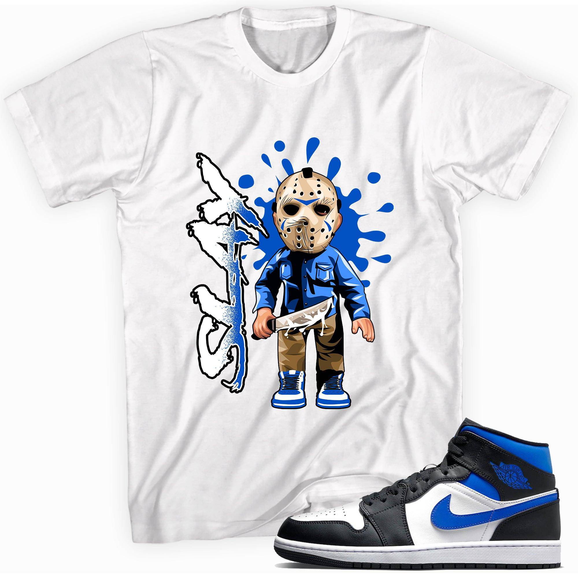 1s Mid White Black Royal Shirt Slay - Sneaker Shirts Outlet