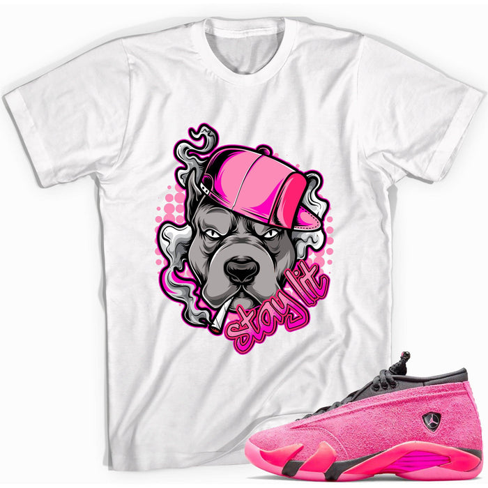14s Low Shocking Pink Shirt Stay Lit