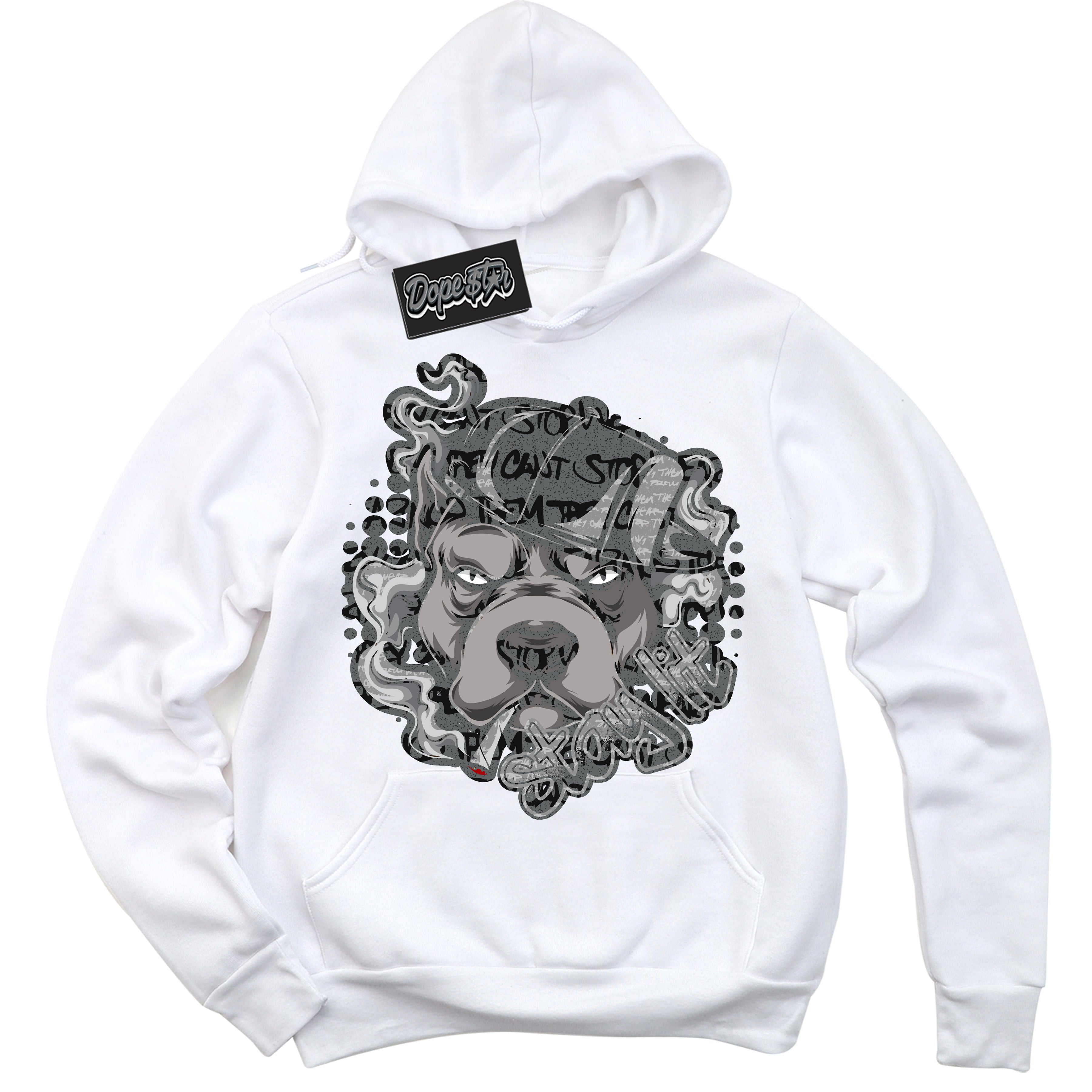 Cool White Hoodie with “ Stay Lit ”  design that Perfectly Matches Rebellionaire 1s Sneakers.