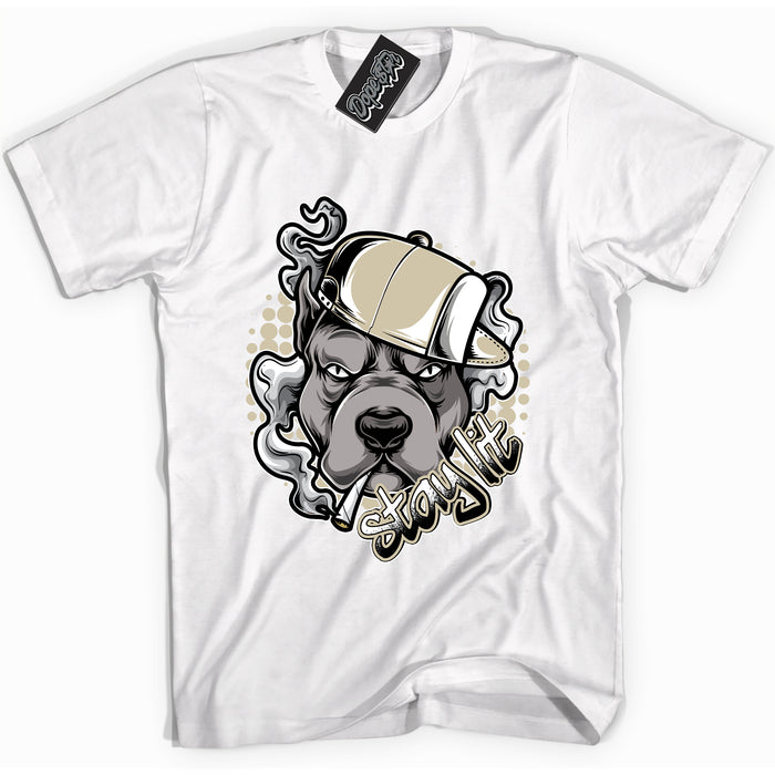 Cool White graphic tee with “ Stay Lit ” print, that perfectly matches AIR JORDAN 11 GRATITUDE   sneakers