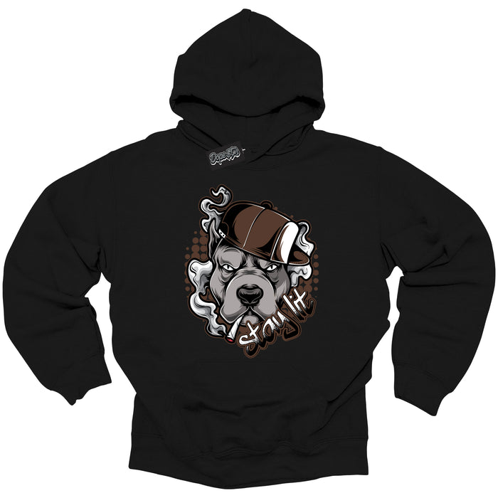 Cool Black Graphic Dope`Star Hoodie with “ Stay Lit “ print, that perfectly matches Palomino 1s sneakers