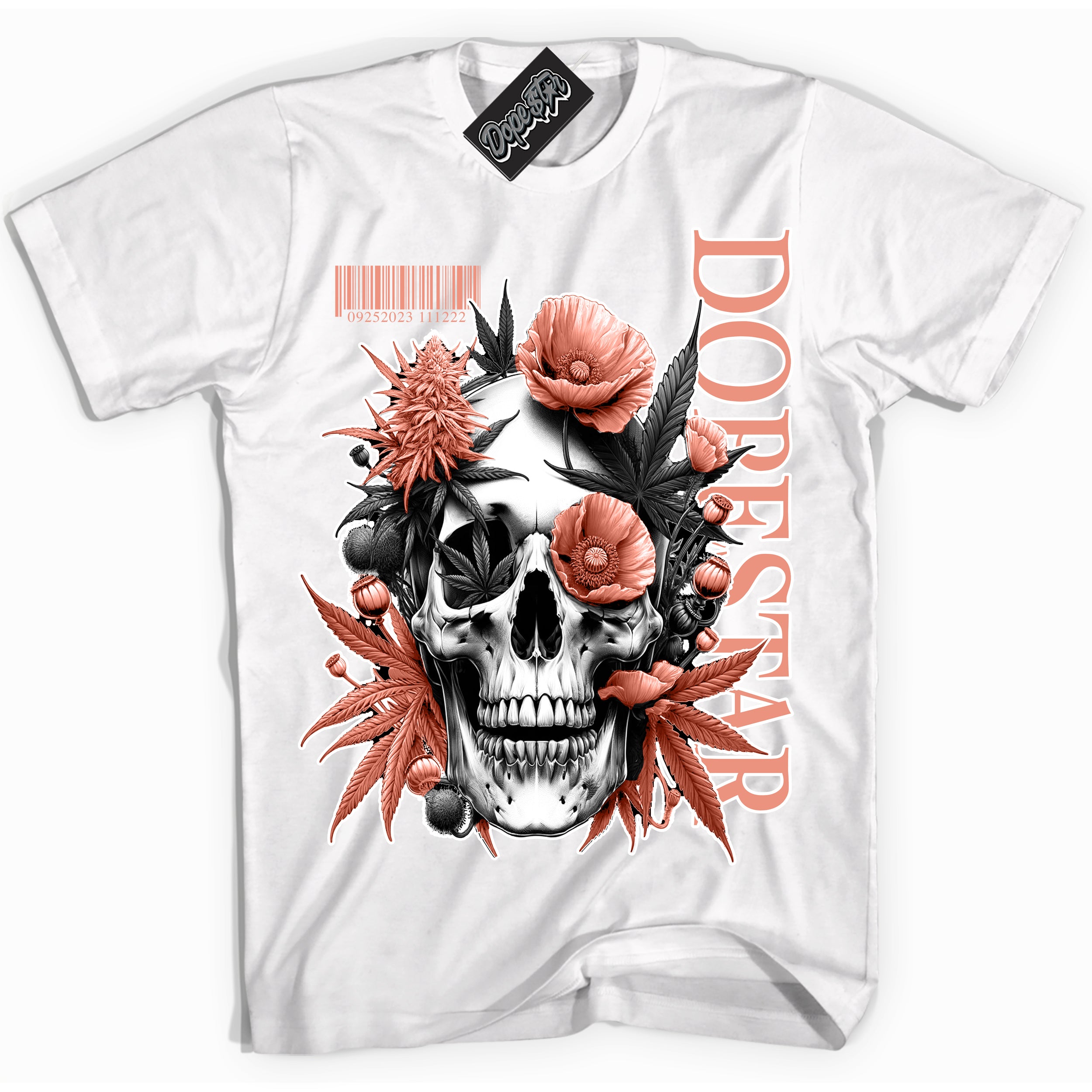 Dunk Low Light Wild Mango 'Skull Poppies' Shirt – White Streetwear T-Shirt | Sneaker Matching Tee for Dunk Low Light Wild Mango | Urban Fashion for Skull Poppies | Men's & Women's Streetwear Outfit by Sneaker Shirts Outlet.