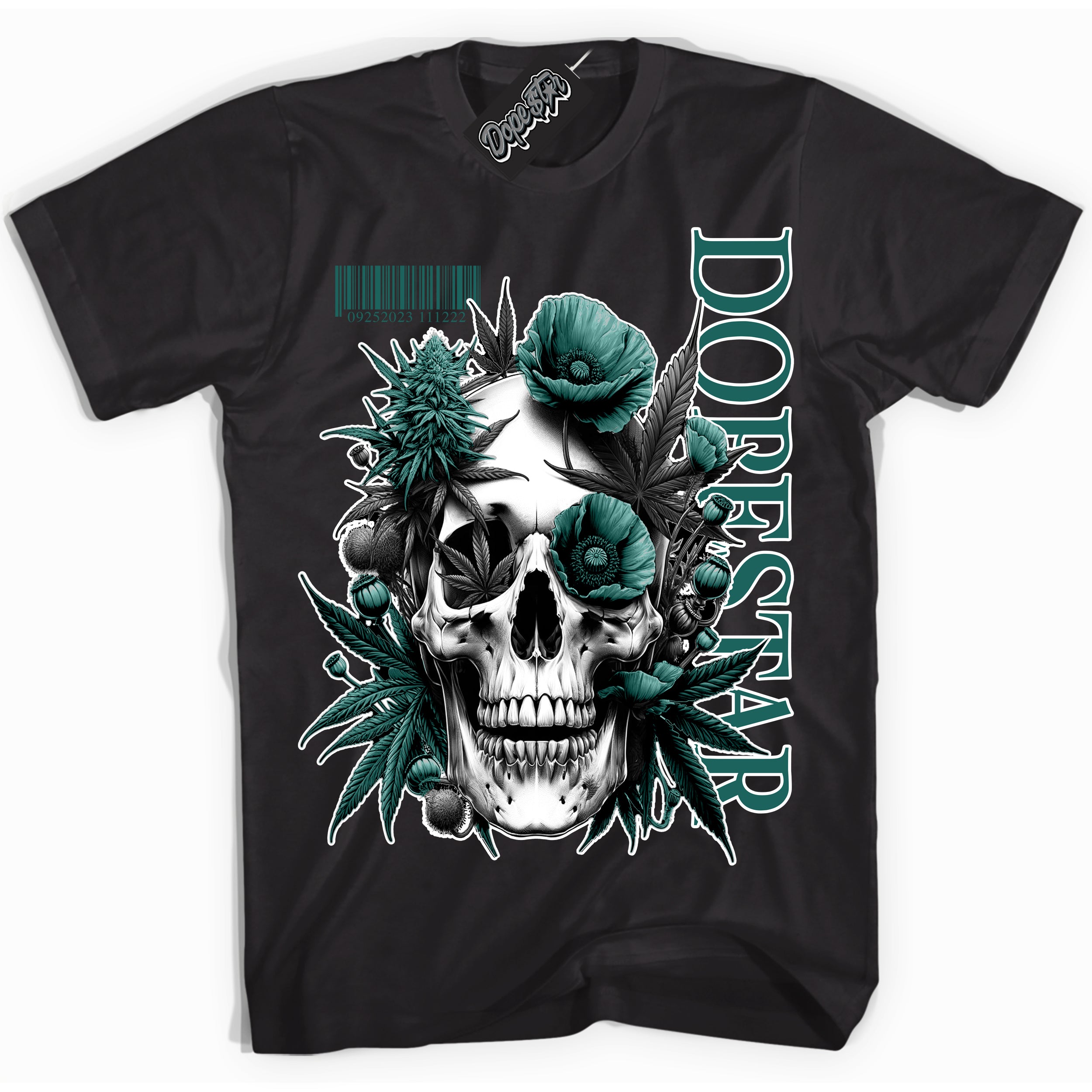 Cool Black Shirt with “ Skull Poppies” design that perfectly matches Next Nature Bicoastal Sneakers.