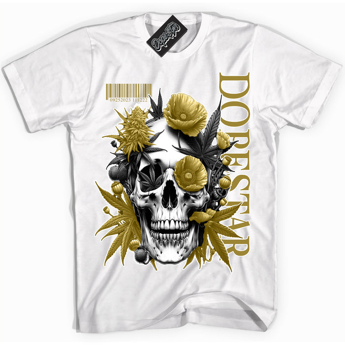Cool White Shirt with “ Skull Poppies” design that perfectly matches Pacific Moss Sneakers.