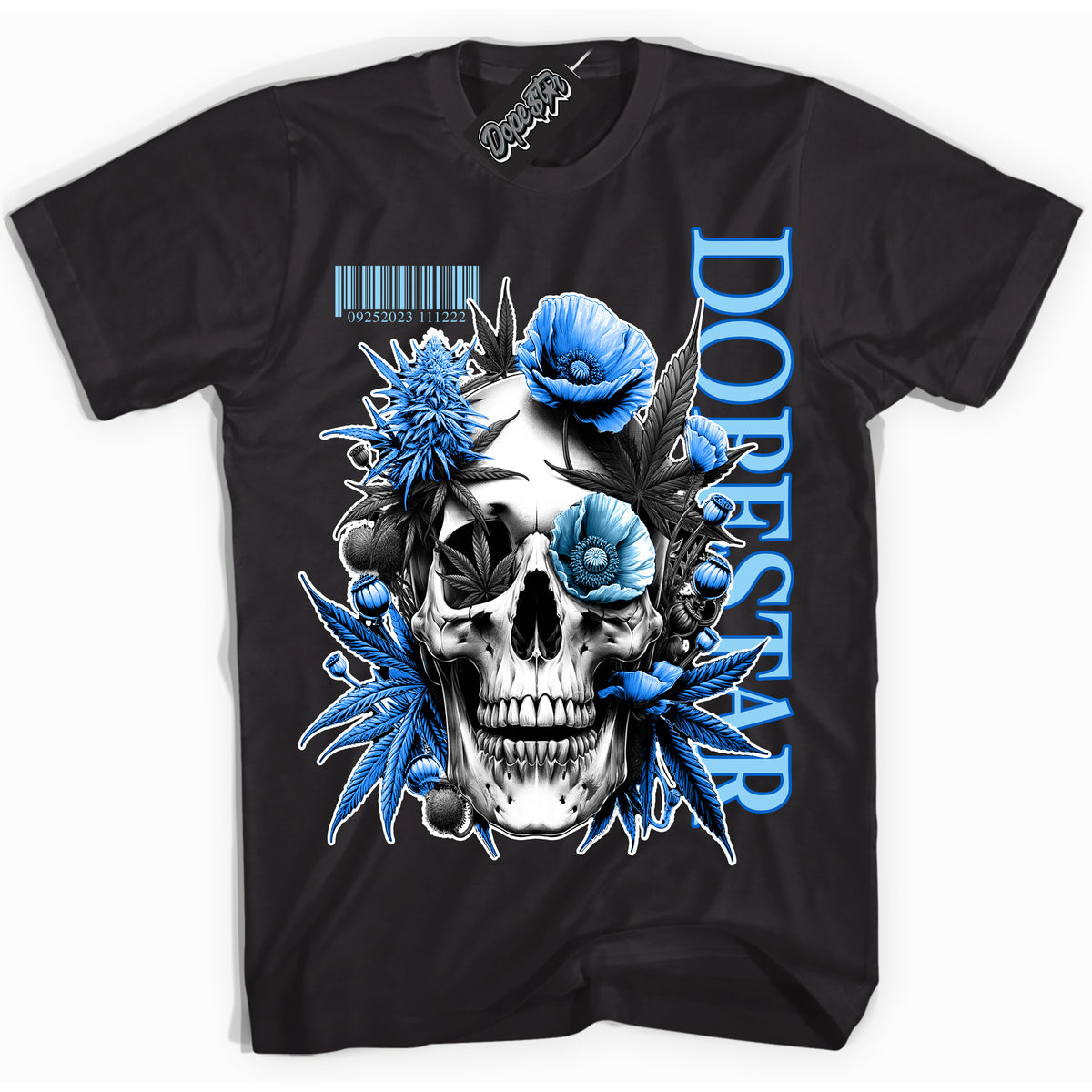Cool Black Shirt with “ Skull Poppies” design that perfectly matches Argon Sneakers.