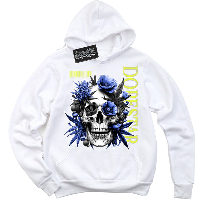 Cool White Hoodie with “ Skull Poppies ”  design that Perfectly Matches 86 Air Max Day 1s Sneakers.