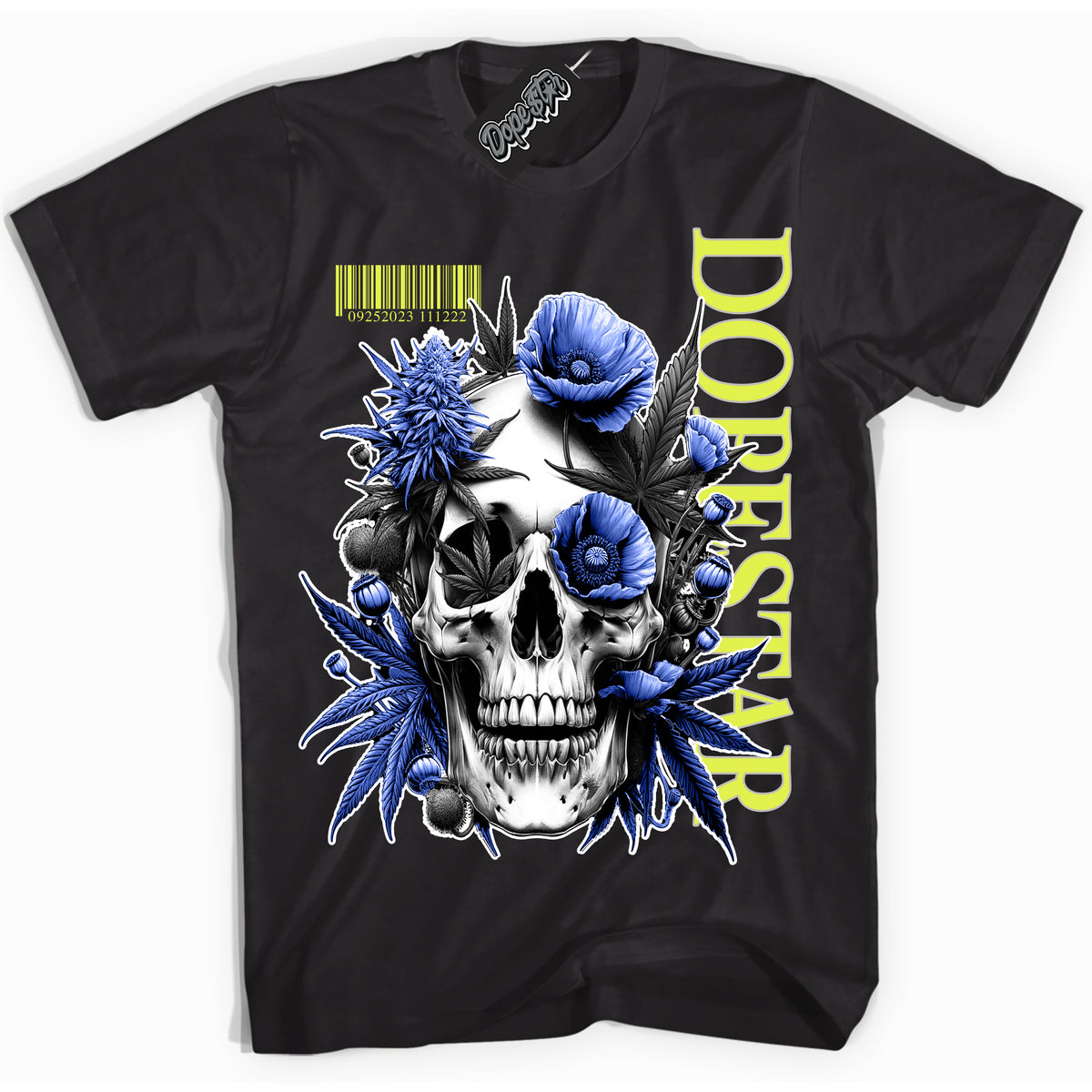 Cool Black Shirt with “ Skull Poppies” design that perfectly matches 86 Air Max Day 1s Sneakers.