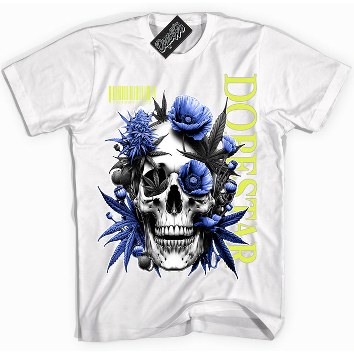 Cool White Shirt with “ Skull Poppies” design that perfectly matches 86 Air Max Day 1s Sneakers.