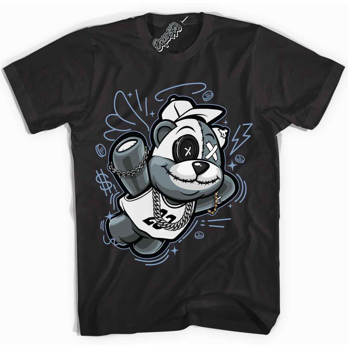 Cool Black Shirt with “ Slam Dunk Bear” design that perfectly matches Reverse Oreo 6s Sneakers.