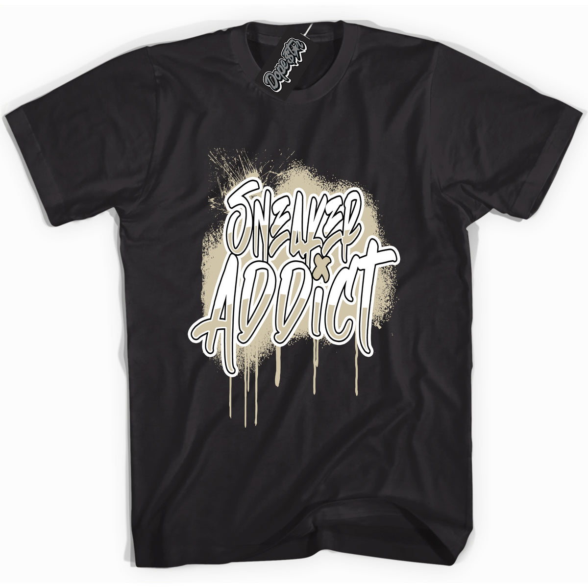 Cool Black Shirt with “ Sneaker Addict” design that perfectly matches Gratitude 11s Sneakers.