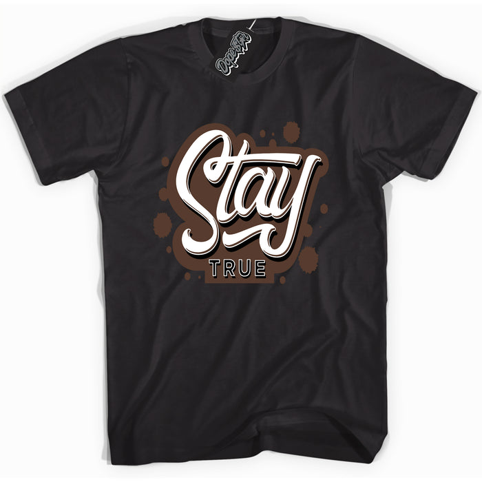 Cool Black graphic tee with “ Stay True ” design, that perfectly matches Palomino 1s sneakers 
