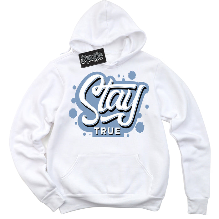 Cool White Hoodie with “ Stay True ”  design that Perfectly Matches Reverse Oreo 6s Sneakers.
