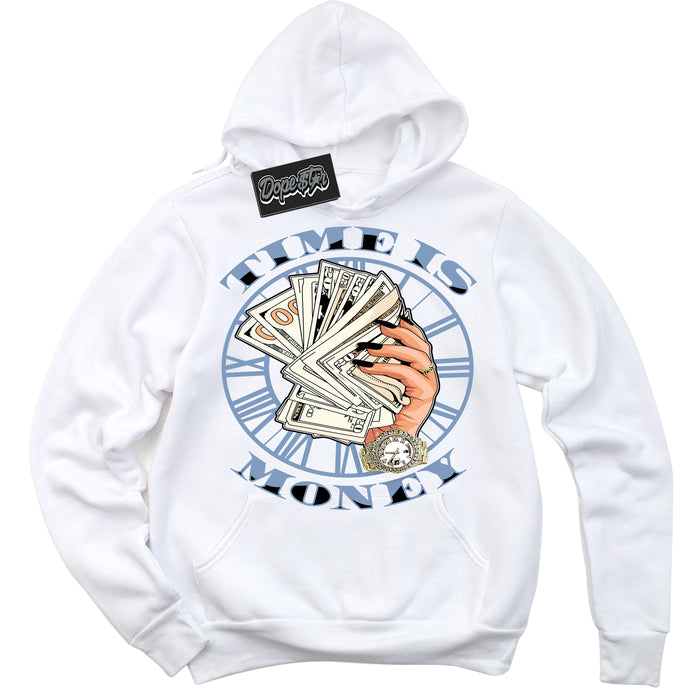 Cool White Hoodie with “ Time Is Money ”  design that Perfectly Matches Reverse Oreo 6s Sneakers.