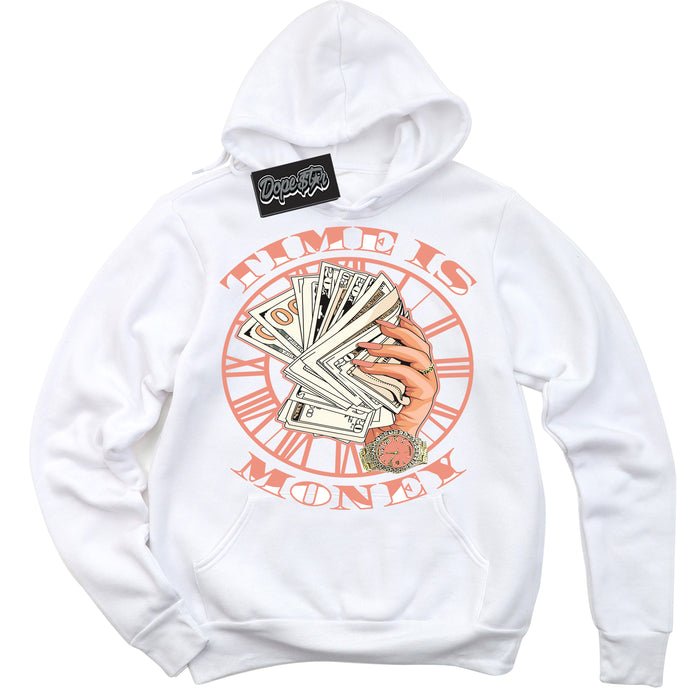 Dunk Low Light Wild Mango 'Time Is Money' Hoodie – White Streetwear Sweatshirt | Sneaker Matching Hoodie for Dunk Low Light Wild Mango | Urban Fashion for Time Is Money | Men's & Women's Streetwear Outfit by Sneaker Shirts Outlet.