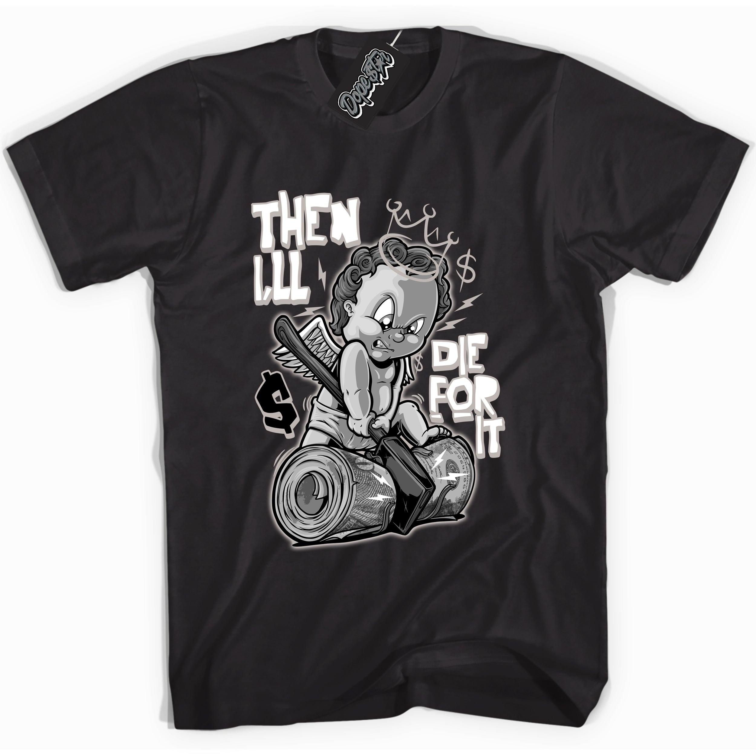 Cool Black Shirt With Then I’LL design That Perfectly Matches AIR JORDAN 4 RETRO MILITARY BLACK Sneakers.