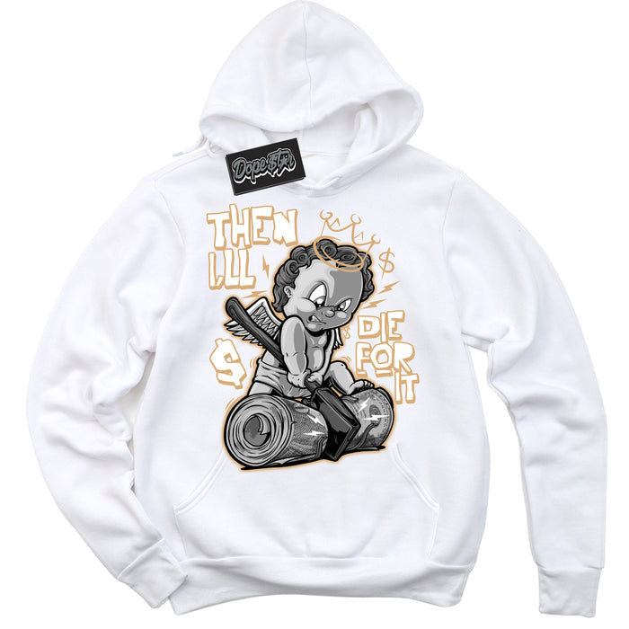 Jordan MVP White Metallic Gold ‘Then I'll’ – White Streetwear Hoodie | Sneaker Matching sweatshirt for Jordan MVP White Metallic Gold | Men's and Women's Streetwear Graphic Hoodie by Sneaker Shirts Outlet
