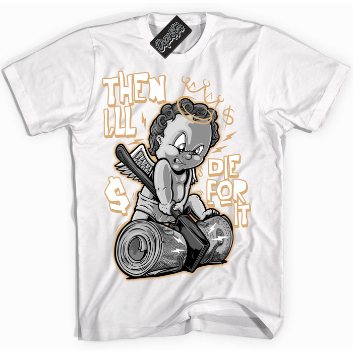 Jordan MVP White Metallic Gold ‘Then I'll’ – White Streetwear T-Shirt | Sneaker Matching shirt for Jordan MVP White Metallic Gold | Men's and Women's Streetwear Graphic Tee by Sneaker Shirts Outlet.
