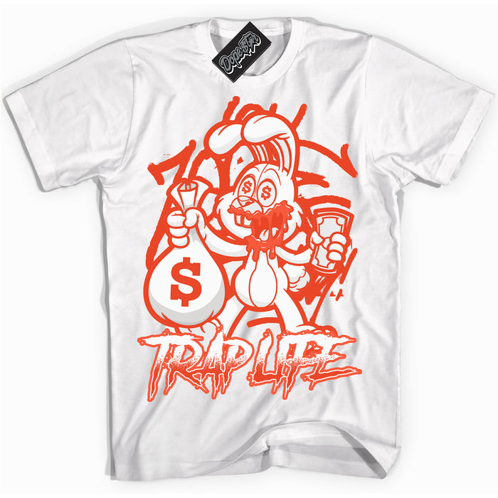 Nike Dunk Low Retro Cosmic Clay 'Trap Rabbit' Shirt - White Streetwear Mockup | Sneakerhead T-Shirt Matching Nike Dunk Low Retro Cosmic Clay | Limited Edition Urban Streetwear for Sneaker Matching OOTD | Outfits that pair perfectly with your ND Low Retro Cosmic Clay | Sneakerhead Fashion Must-Have Apparel for Men and Women