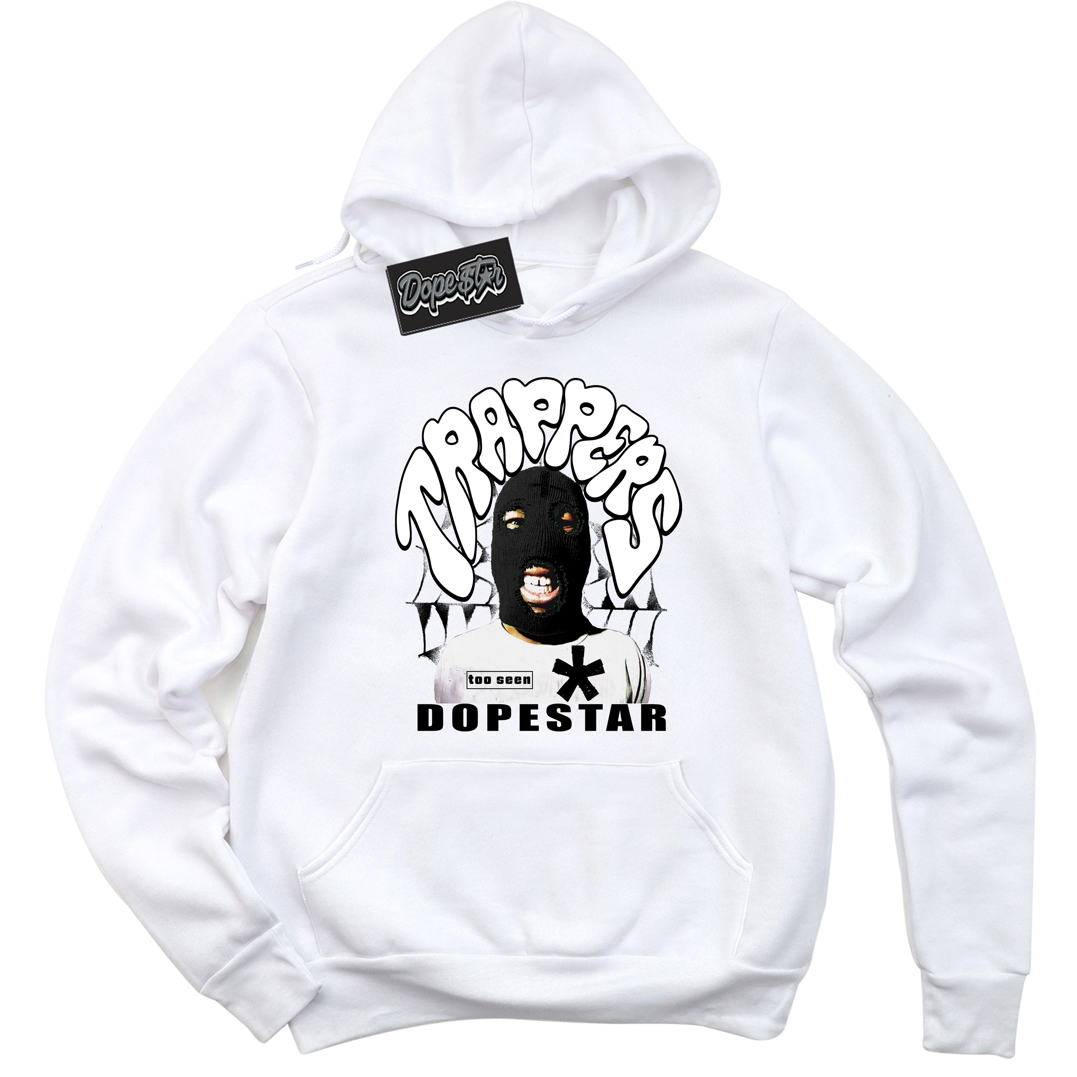 White “Trappers” Hoodie by Dope Star Brand®, styled to match Panda Dunk sneakers
