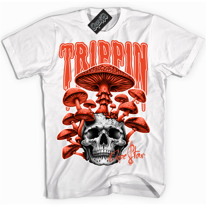 Nike Dunk Low Retro Cosmic Clay 'Trippin' Shirt - White Streetwear Mockup | Sneakerhead T-Shirt Matching Nike Dunk Low Retro Cosmic Clay | Limited Edition Urban Streetwear for Sneaker Matching OOTD | Outfits that pair perfectly with your ND Low Retro Cosmic Clay | Sneakerhead Fashion Must-Have Apparel for Men and Women