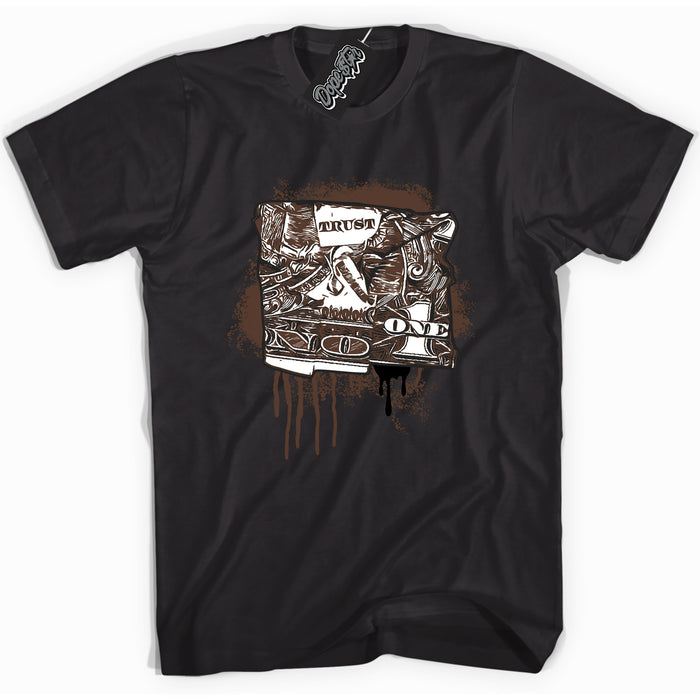 Cool Black graphic tee with “ Trust No One Dollar ” design, that perfectly matches Palomino 1s sneakers 