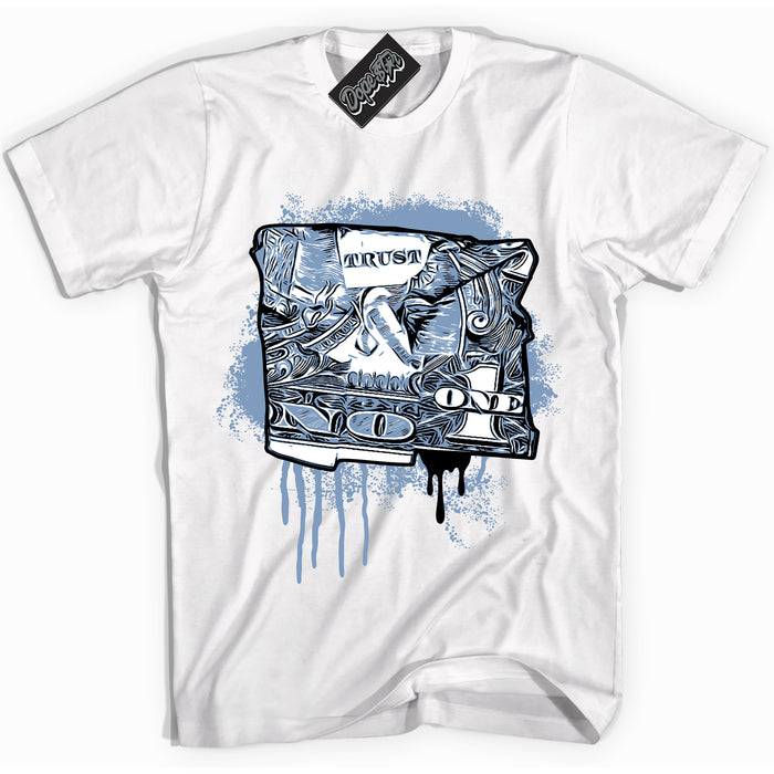 Cool White Shirt with “ Trust No One Dollar” design that perfectly matches Reverse Oreo 6s Sneakers.