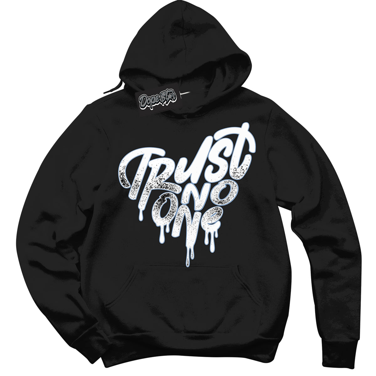 Cool Black Hoodie with “ Trust No One Heart ”  design that Perfectly Matches Reverse Oreo 6s Sneakers.