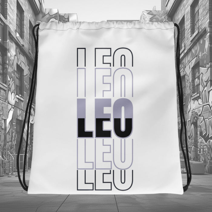 Amazing White LEO Drawstring Bag Air Jordan 8 Winterized photo.