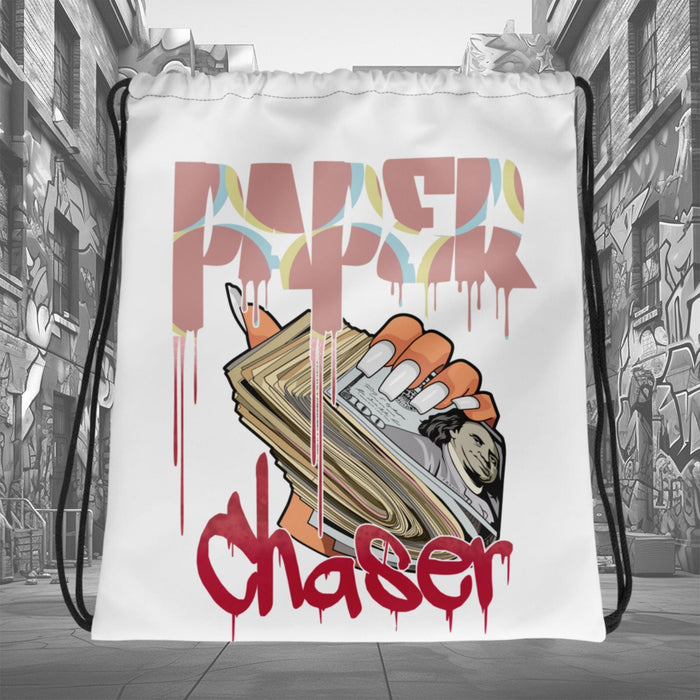 Amazing White Paper Chaser Drawstring Bag AIR JORDAN 1 Retro High OG NEXT CHAPTER SPIDER-VERSE photo.
