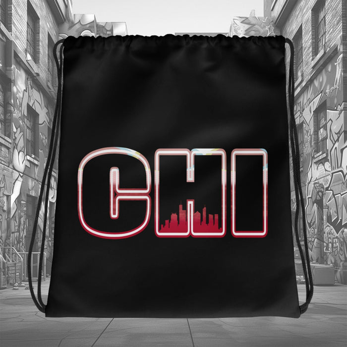 Amazing Black Chicago Drawstring Bag AIR JORDAN 1 Retro High OG NEXT CHAPTER SPIDER-VERSE photo.