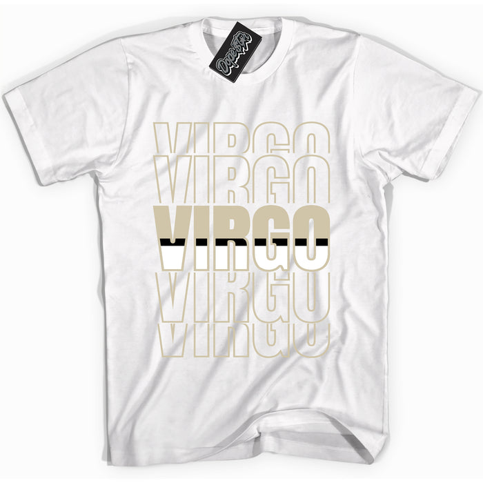Cool White Shirt with “ Virgo” design that perfectly matches Gratitude 11s Sneakers.