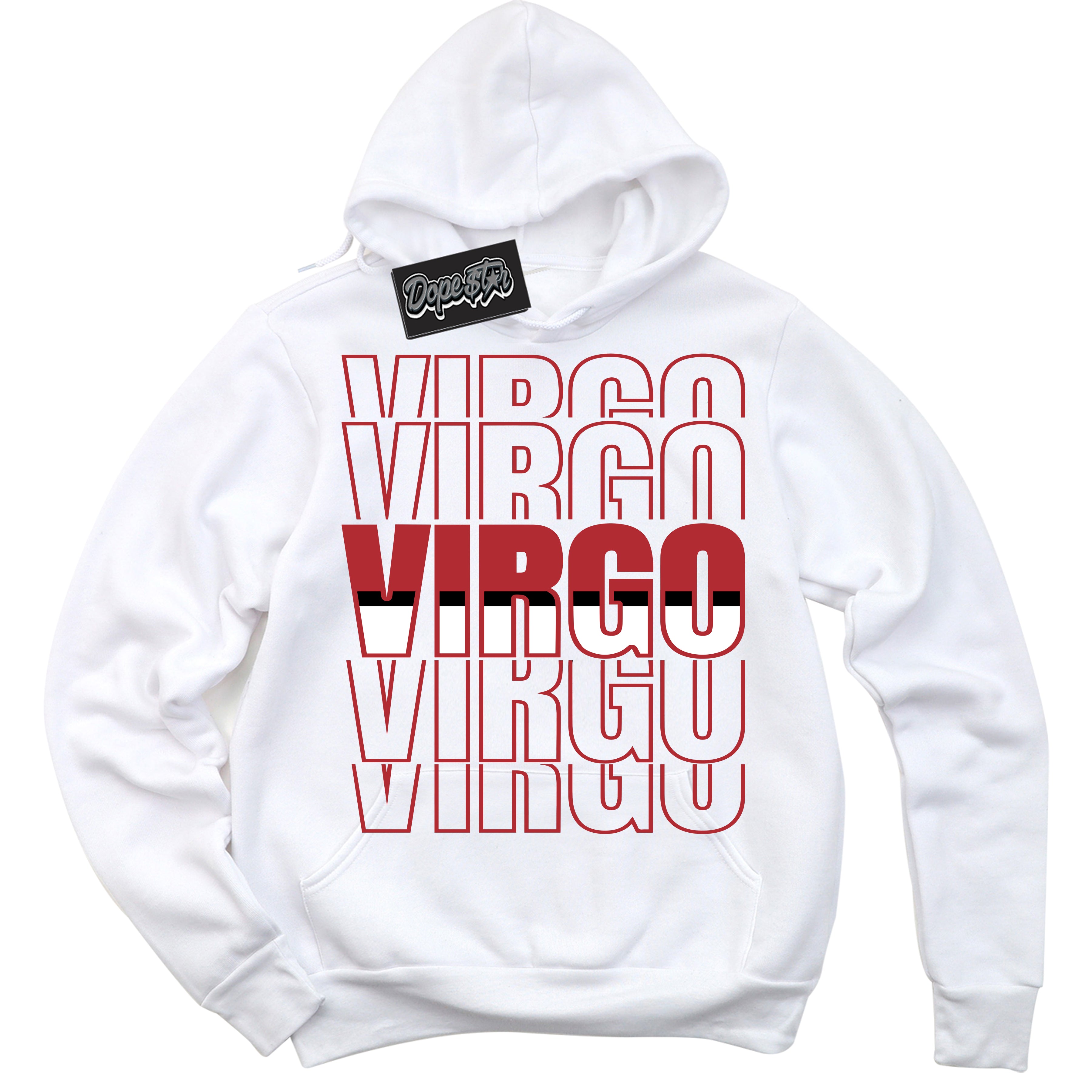 Cool White Hoodie With “ Virgo “  Design That Perfectly Matches Lost And Found 1s Sneakers.