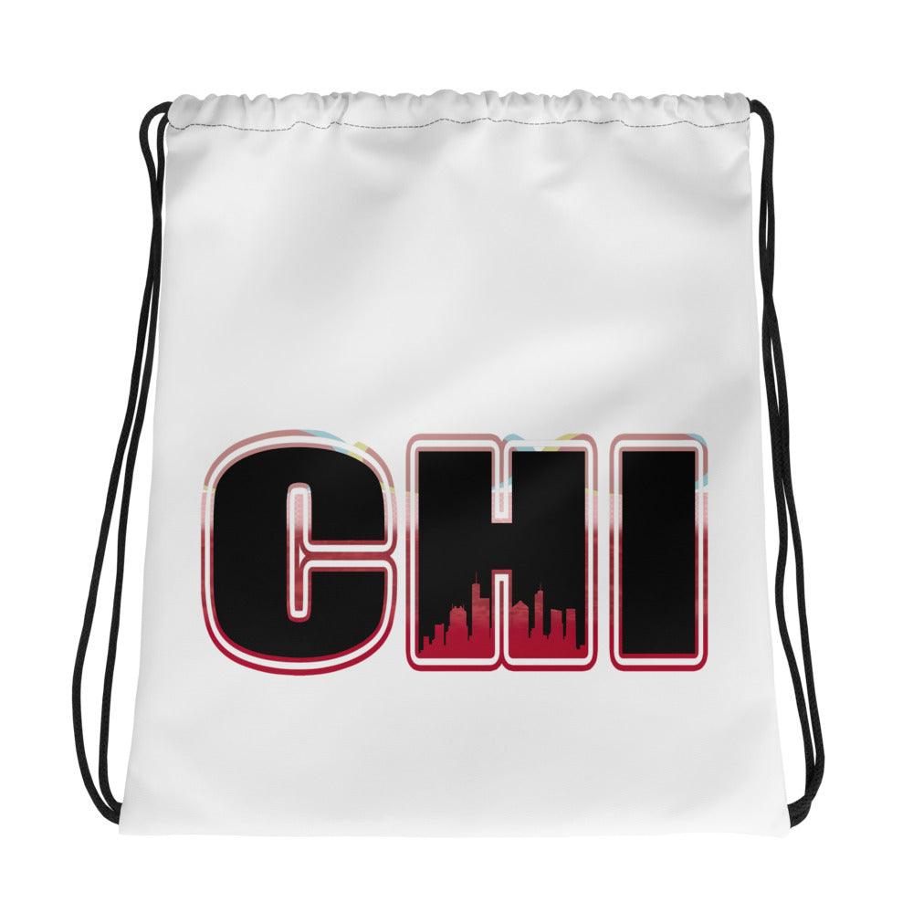 Amazing White Chicago Drawstring Bag AIR JORDAN 1 Retro High OG NEXT CHAPTER SPIDER-VERSE photo.