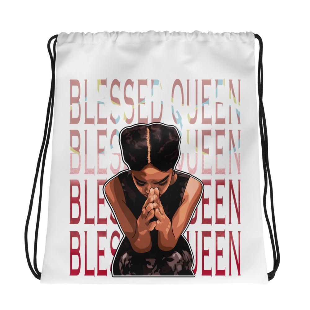 Amazing White Blessed Queen Drawstring Bag AIR JORDAN 1 Retro High OG NEXT CHAPTER SPIDER-VERSE photo.