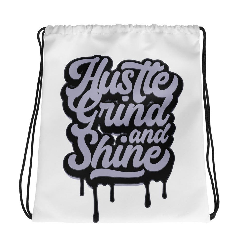 Amazing White Hustle Grind and Shine Drawstring Bag Air Jordan 8 Winterized photo.