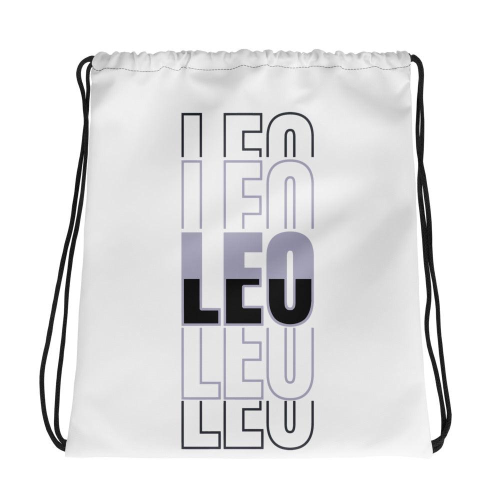 Amazing White LEO Drawstring Bag Air Jordan 8 Winterized photo.