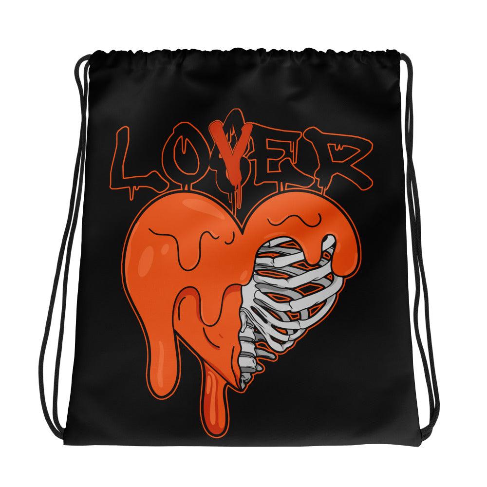 Amazing Black Lover Loser Drawstring Bag Air Jordan 12 Retro WNBA All-Star Brilliant Orange photo.