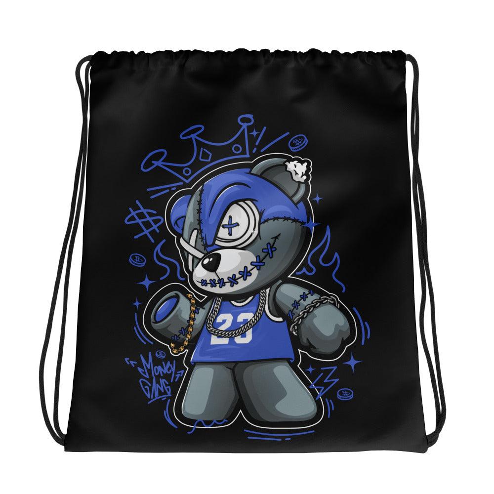 Amazing Black Money Gang Bear Drawstring Bag Nike Dunk Disrupt 2 Hyper Royal photo.